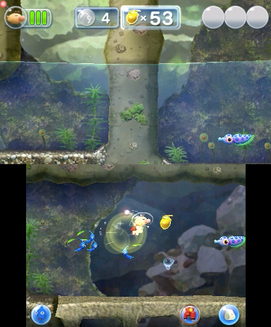 There are also blue Pikmin. Their deal is breathing underwater.